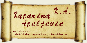 Katarina Ateljević vizit kartica